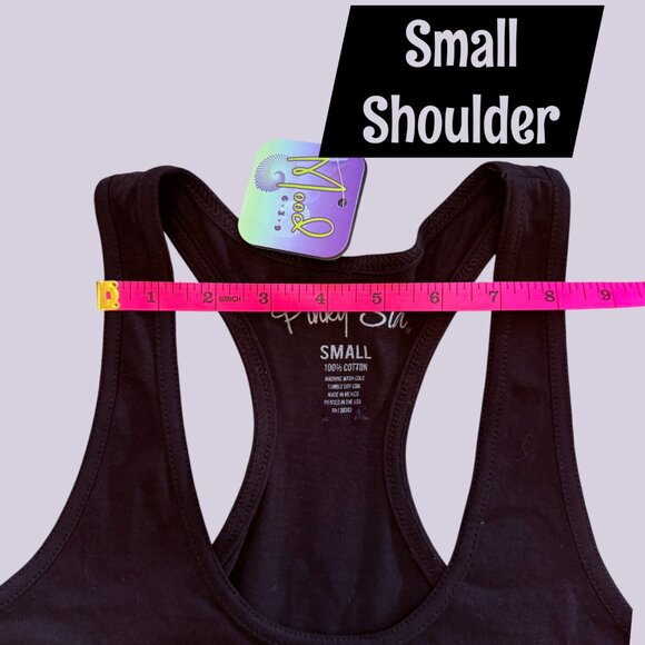 NWT SINCITY SIRENS - FEELING LUCKY? LAS VEGAS LONGBODY RACERBACK TANK PURPLE - Picture 10 of 12